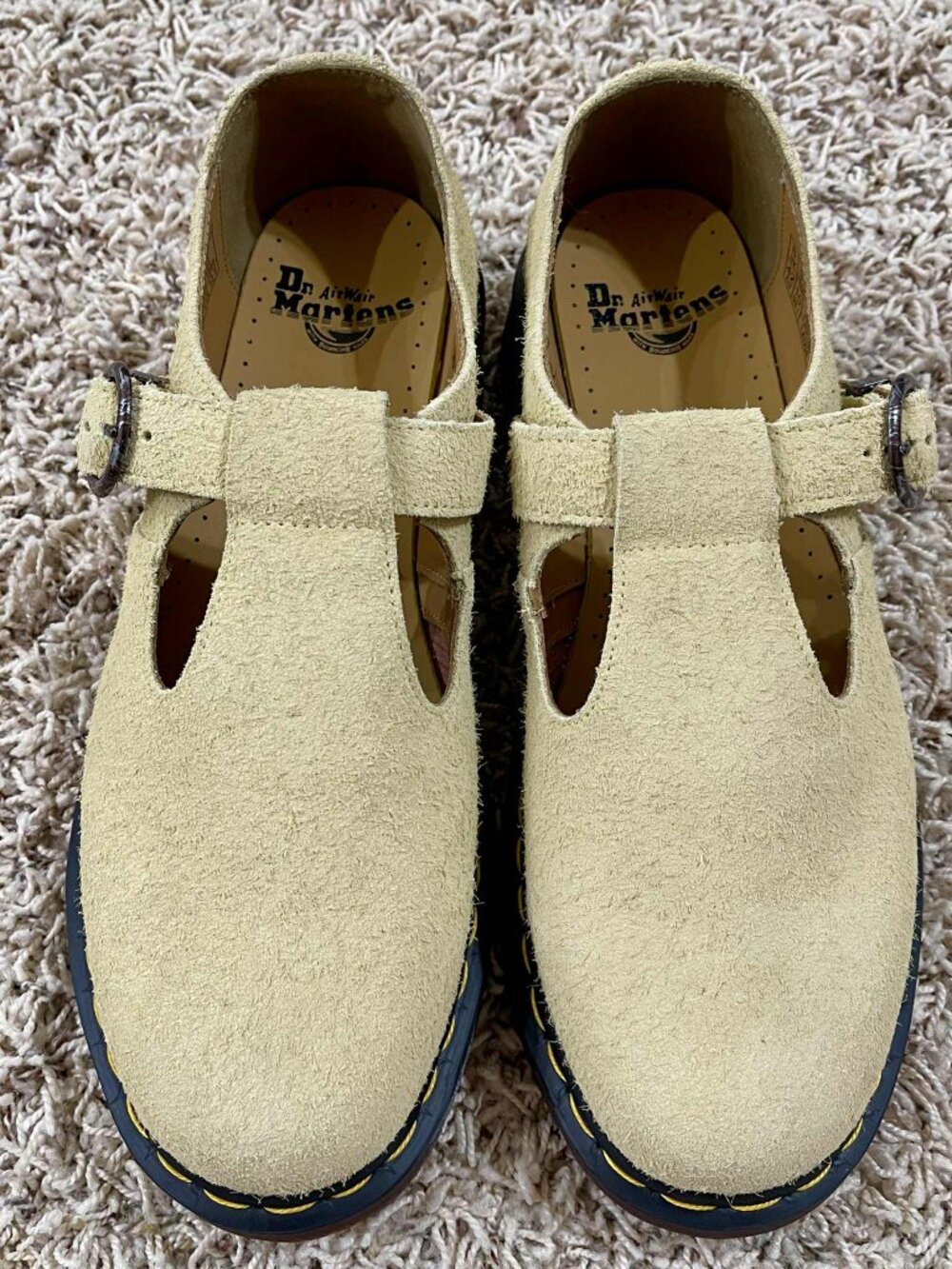 Dr. Martens T-Bar Mary Jane Suede Leather Shoes, Men’s Size 9 / Women’s Size 10 - Picture 7 of 16